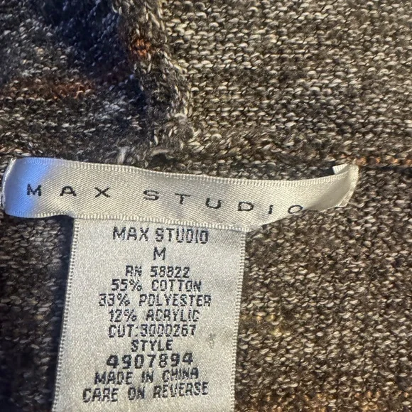 ✨ Max Studio Hooded Knit Sweater Dress Tunic – Medium – Olive Brown ✨ - Picture 3 of 3